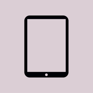 Modern dijital tablet Pc simgesi. Düz tasarım simgesi. 