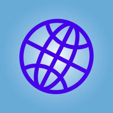 Küre simgesi. Düz tasarım stili dünya vektör simgeler.