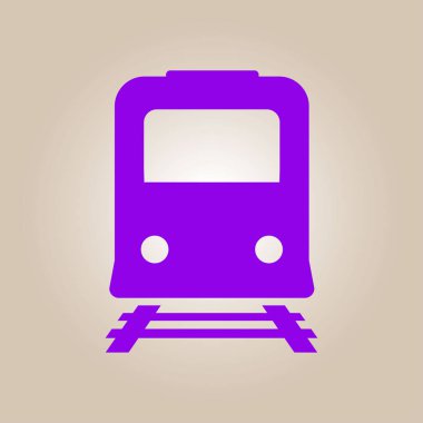 Tren simgesi. Metro sembolü. Tren istasyonu işareti.
