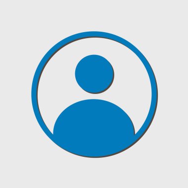 Bağlantı işareti. Kullanıcı işareti simgesi. Kişi sembolü. İnsan avatar. Düz stil. 