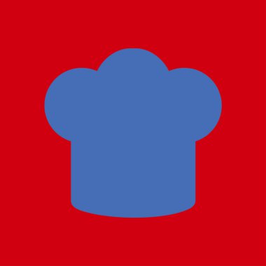 Şef şapka işareti simgesi. Pişirme şapka soyut renk vektör illüstrasyon