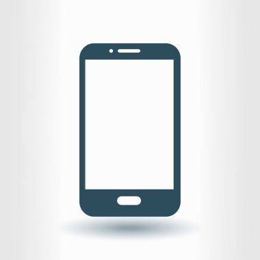 Smartphone simge vektör Illustration. Düz tasarım stili. 