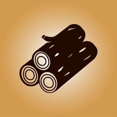 Ahşap simgesi. Tüm oduncu. Yenilenebilir kaynak simgesi.