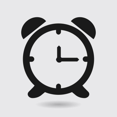 Saat Açık. Saat yüzü. Düz tasarım stili.