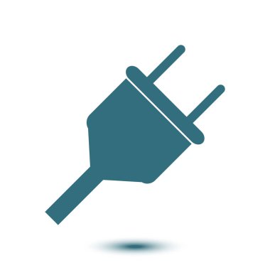 Vektör elektrik prizinden sembolü. Web düz simgesi.