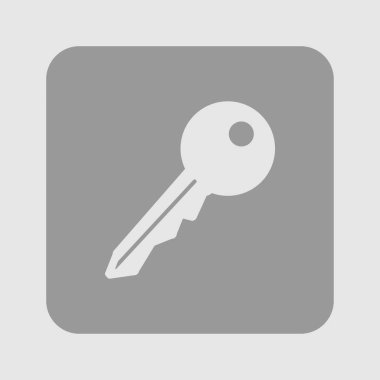 Anahtar simgesi. Kilit simgesi. Güvenlik işareti. Düz tasarım stili.