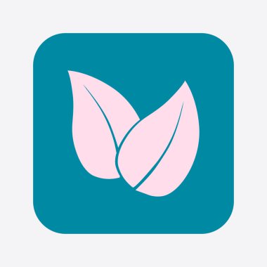 Yaprak simgesi. Taze doğal ürün simgesi. Organik ürün işareti. Düz tasarım stili.