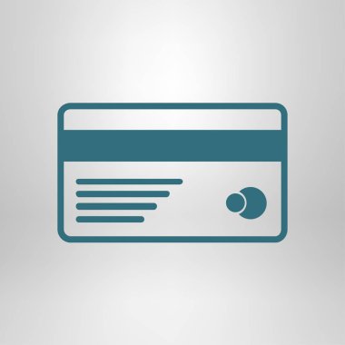 Vektör kredi kartı ödeme simgesi. Düz tasarım stili. 