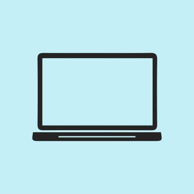 Laptop, vektör çizim basit simgesi