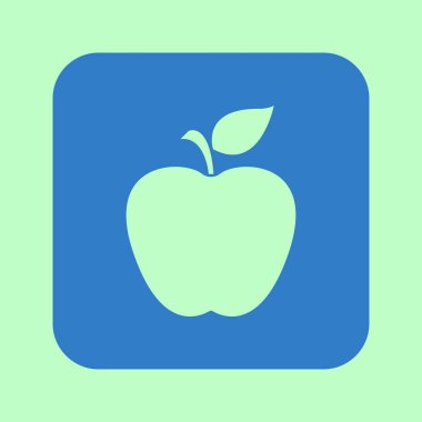Elma simgesi. Sağlıklı gıda kavramı. Naturopathy sembolü.