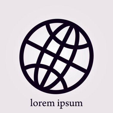 Küre simgesi. Düz tasarım stili dünya vektör simgeler.