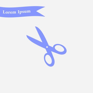 Makas simgesi. Mark burayı kes. Düz tasarım.