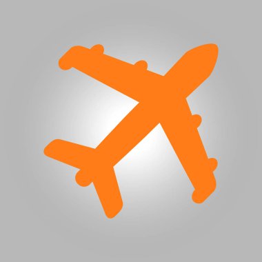 Uçak simgesi. Seyahat sembolü. Alt yazıyı uçaktan uçak.