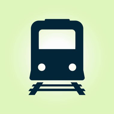 Tren simgesi. Metro sembolü. Tren istasyonu işareti.