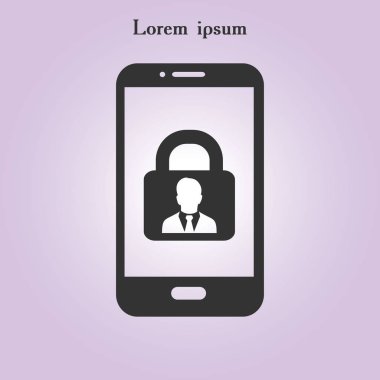 Internet güvenlik kavramı simgesi. Kimlik ve koruma simgesi.