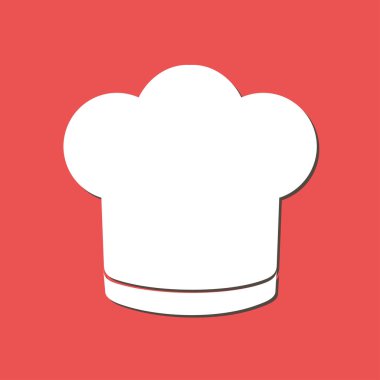 Chef şapka işareti simgesi. Şapka pişirme sembolü.