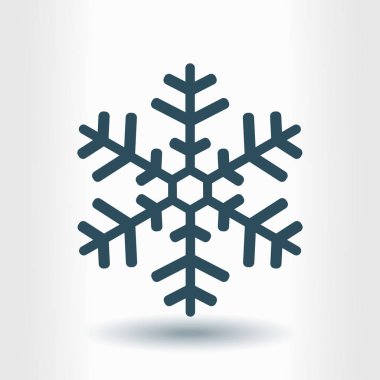 Kar tanesi simgesi. Yılbaşı Dekorasyonu. Tüm Noel ve yeni yıl kutlamak için.