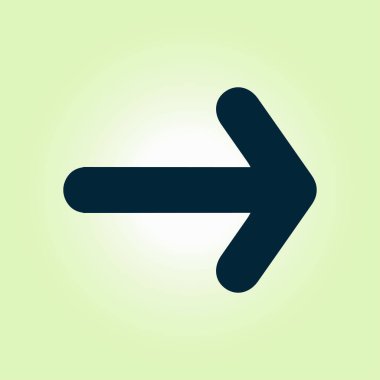 Ok simgesi. Kara navigasyonu için işaretçi yönünü.