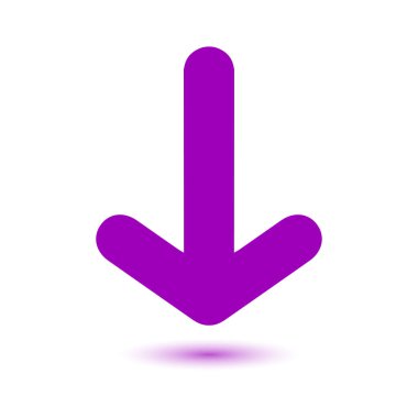 Ok simgesi. Kara navigasyonu için işaretçi yönünü.