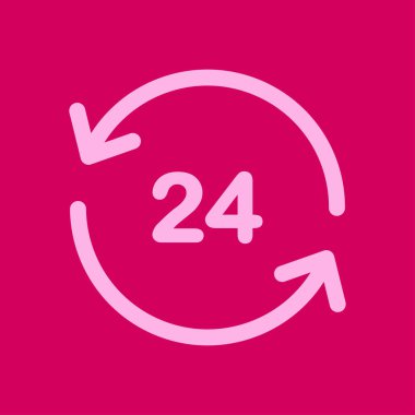 Saat saat etrafında bir gün simgesini açın. Rozet-saat çalışma süresi.