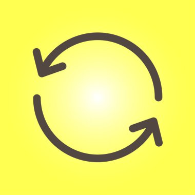 Dairesel ok işareti simge vektör. Düz tasarım stili.