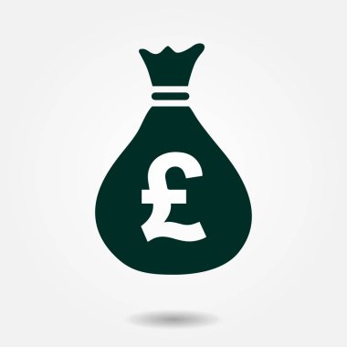 Lirası Gbp para birimi simgesi. Düz tasarım stili. 