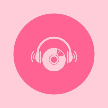 CD veya Dvd simgesini. Kompakt disk erkek. Düz tasarım stili.