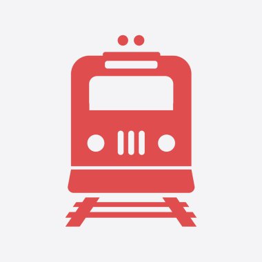 Tren simgesi. Metro sembolü. Tren istasyonu işareti.