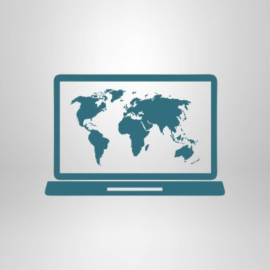 Dünya Haritası ile defter sembolü.