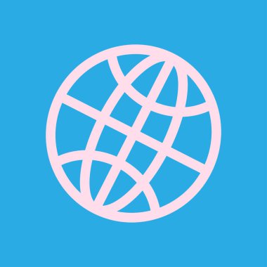 Küre simgesi. Düz tasarım stili dünya vektör simgeler.