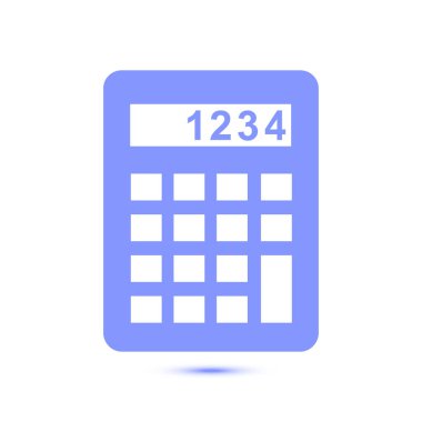 Hesap makinesi simge. Maliyet fiyatını hesaplamak. Düz tasarım stili. 