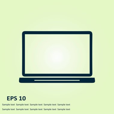 Laptop, vektör çizim basit simgesi