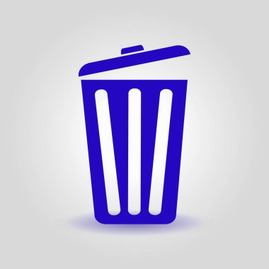 Çöp kutusu simgesini. Sil, Çöp Kutusu'na taşıyın, disk alanı temizleyin. Vektör çizim.
