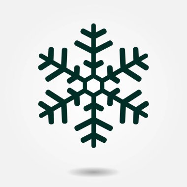 Kar tanesi simgesi. Yılbaşı Dekorasyonu. Tüm Noel ve yeni yıl kutlamak için.