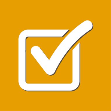 Kontrol listesi simgesi. Kutu işaretinde işaretle.