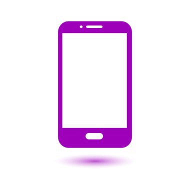 Smartphone simge vektör Illustration. Düz tasarım stili. 