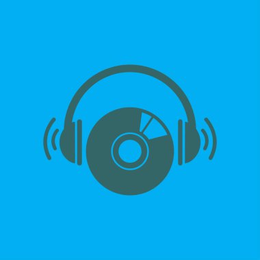 CD veya Dvd simgesini. Kompakt disk erkek. Düz tasarım stili.