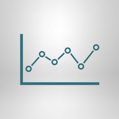 Grafik grafik simgesi. Diyagram sembolü. Renk vektör illüstrasyonu