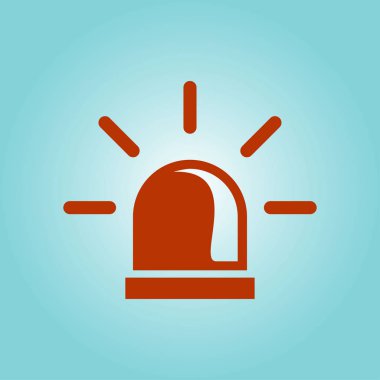 Polis tek simge. Alarm güç düğmesi. Polis seslenmek düğme.