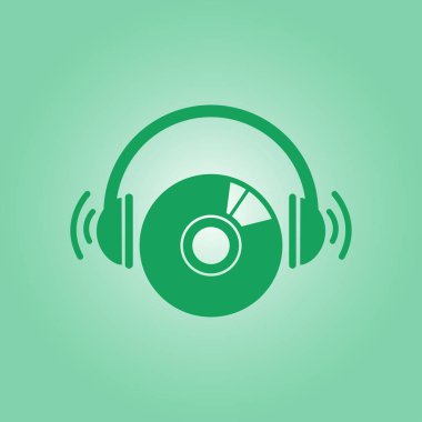 CD veya Dvd simgesini. Kompakt disk erkek. Düz tasarım stili.