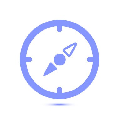 Vektör pusula simgesini. Yöreden yönde. Düz tasarım stili.