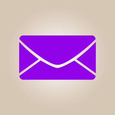 Düz simgesi mektup. Posta simgesi. Vektör simgesi. 