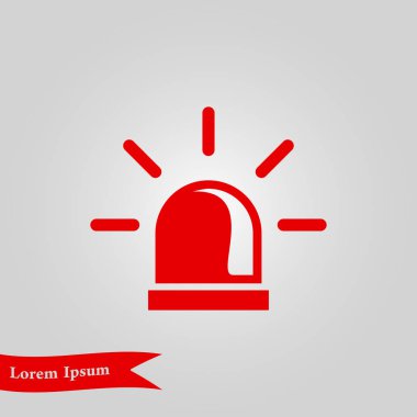 Polis tek simge. Alarm güç düğmesi. Polis seslenmek düğme.