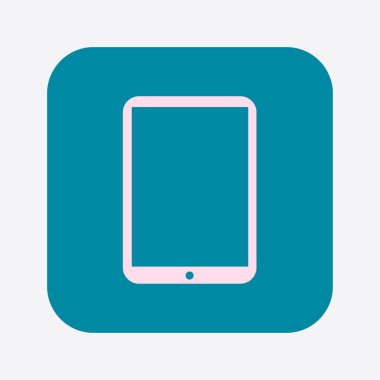 Modern dijital tablet Pc simgesi. Düz tasarım simgesi. 