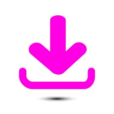 Simgesini indirin. Düğme yükleyin. Düz tasarım stili.