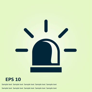 Polis tek simge. Alarm güç düğmesi. Polis seslenmek düğme.