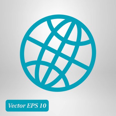 Küre simgesi. Düz tasarım stili dünya vektör simgeler.