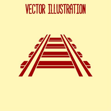 Railroad icon. Train sign. Track road symbol.   clipart