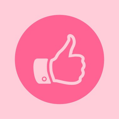 Simge gibi. El parmak tabela. Sembol başparmak. Düz tasarım stili. 