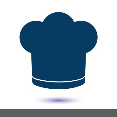 Chef şapka işareti simgesi. Şapka pişirme sembolü.